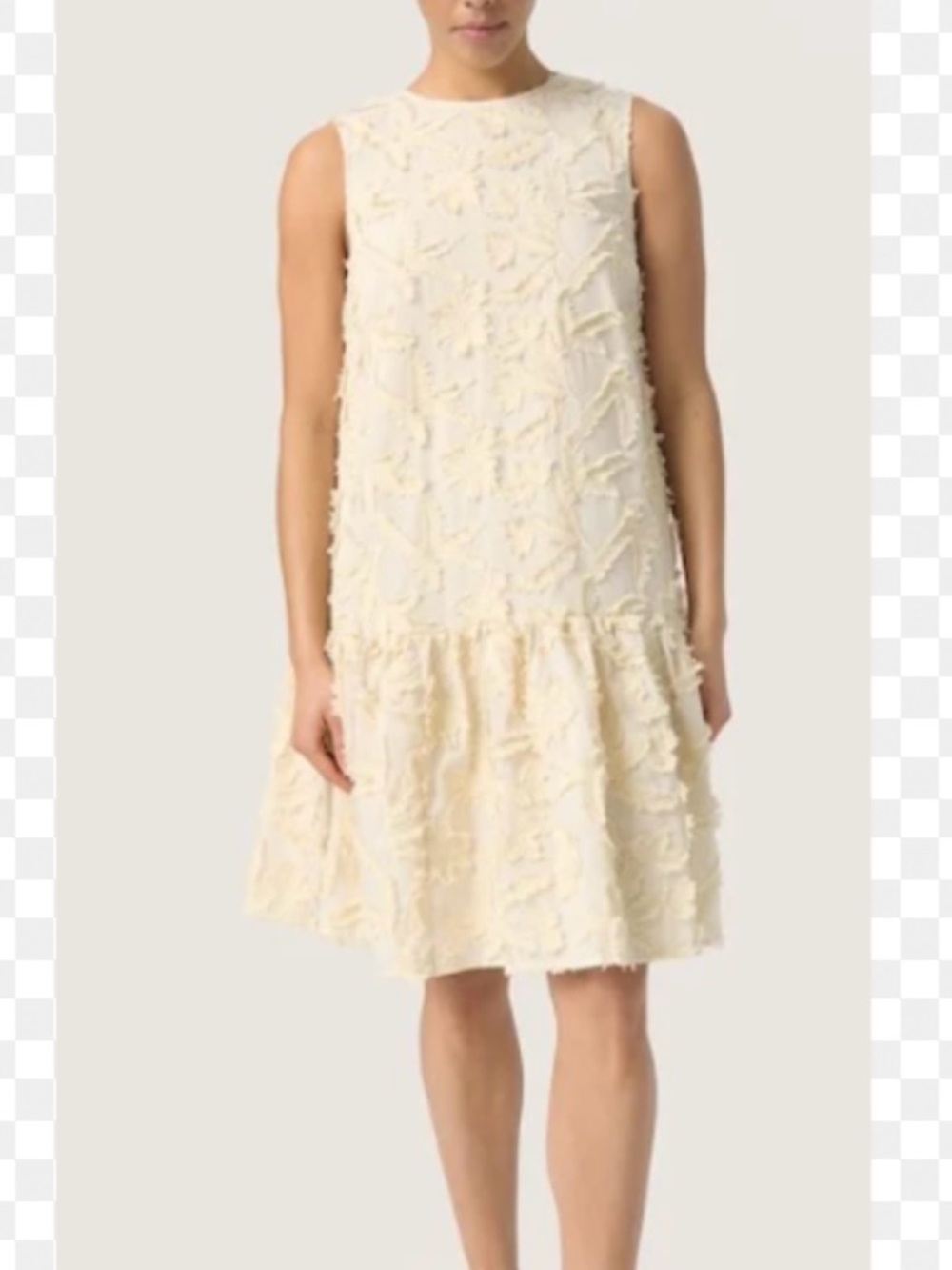 Soaked in Luxury Cream Textured Midi Dress